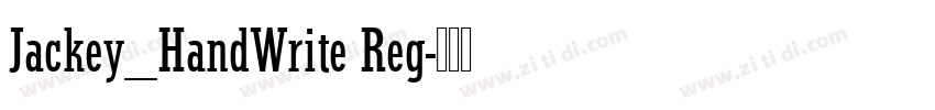 Jackey_HandWrite Reg字体转换